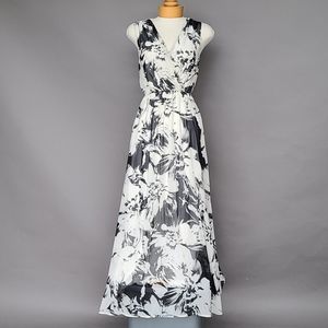 Beautiful wrap top maxi dress with floral print